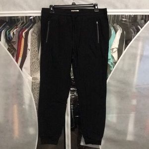 Black joggers with front and back pockets